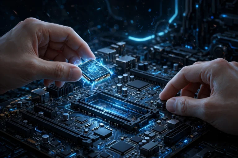 Installing a microchip into a motherboard — how to install PS2 BIOS