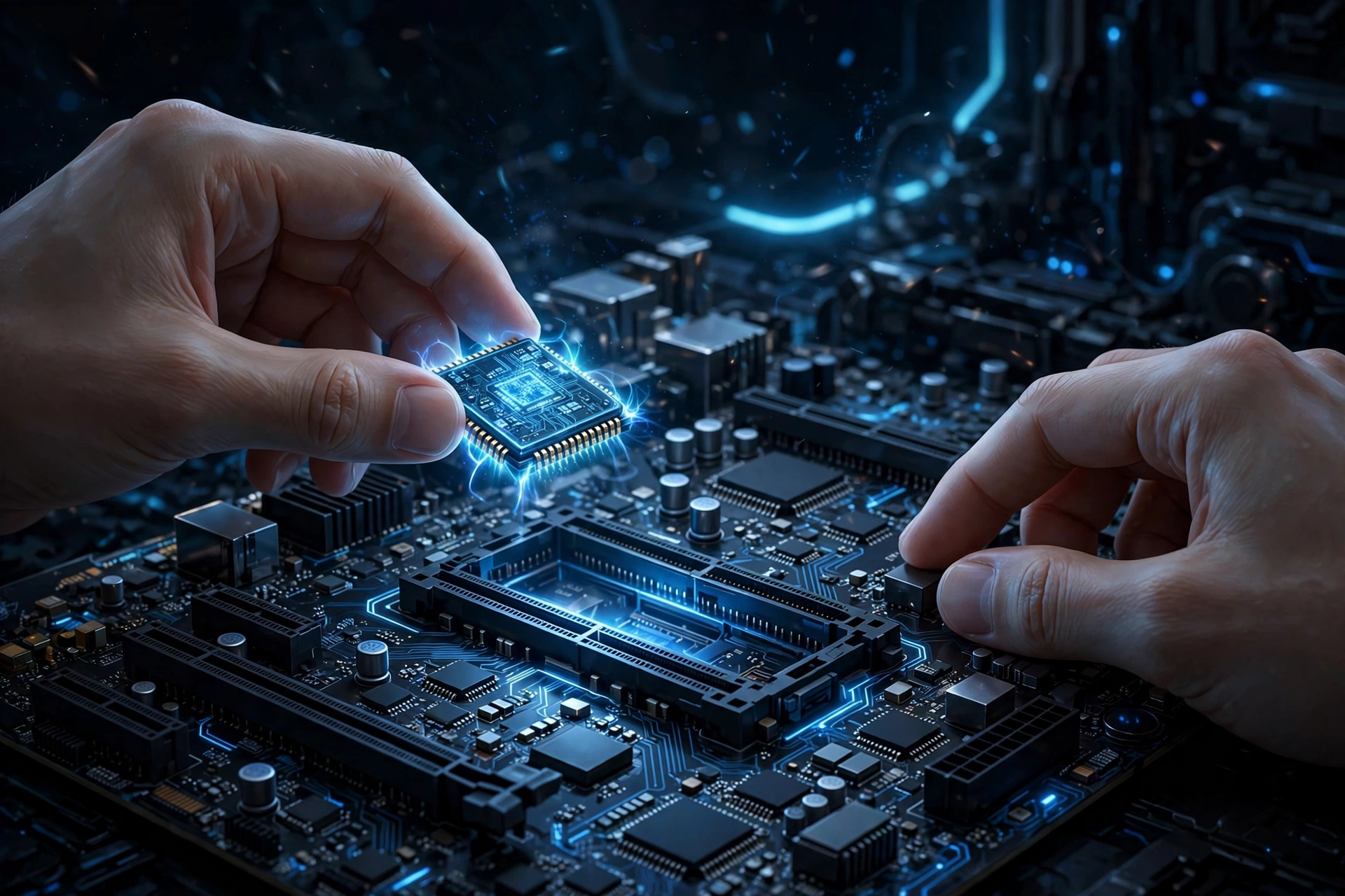 Installing a microchip into a motherboard — how to install PS2 BIOS